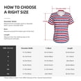 thumbnail image 4 of Honeii American Patriotic Stars And Stripes Print Women's Classic V-Neck T-Shirt,Womens Fashion Tops,Stylish Everyday Top for Women, Casual Summer Spring Outfits Clothes-Small, 4 of 5