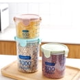 thumbnail image 4 of Tanque de almacenamiento de latas selladas para mantenimiento fresco de alimentos transparentes de cocina con tapa latas de almacenamiento de granos de plástico, 4 of 7