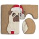 thumbnail image 1 of Juego de alfombras de baño ABPHQTO Pug de Navidad 3 piezas, 1 of 2