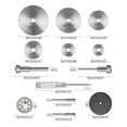 thumbnail image 2 of Combo Cutter Kit, 20PCS Resin Cut Off Discs, 10 Pcs Diamond Cutting Wheel, 6PCS HSS Circular Saw Blades, 6PCS Mandrels & 2PCS Screwdrivers for Dremel Rotary Tool, for Cutting Gem, Jade and Glass, 2 of 9