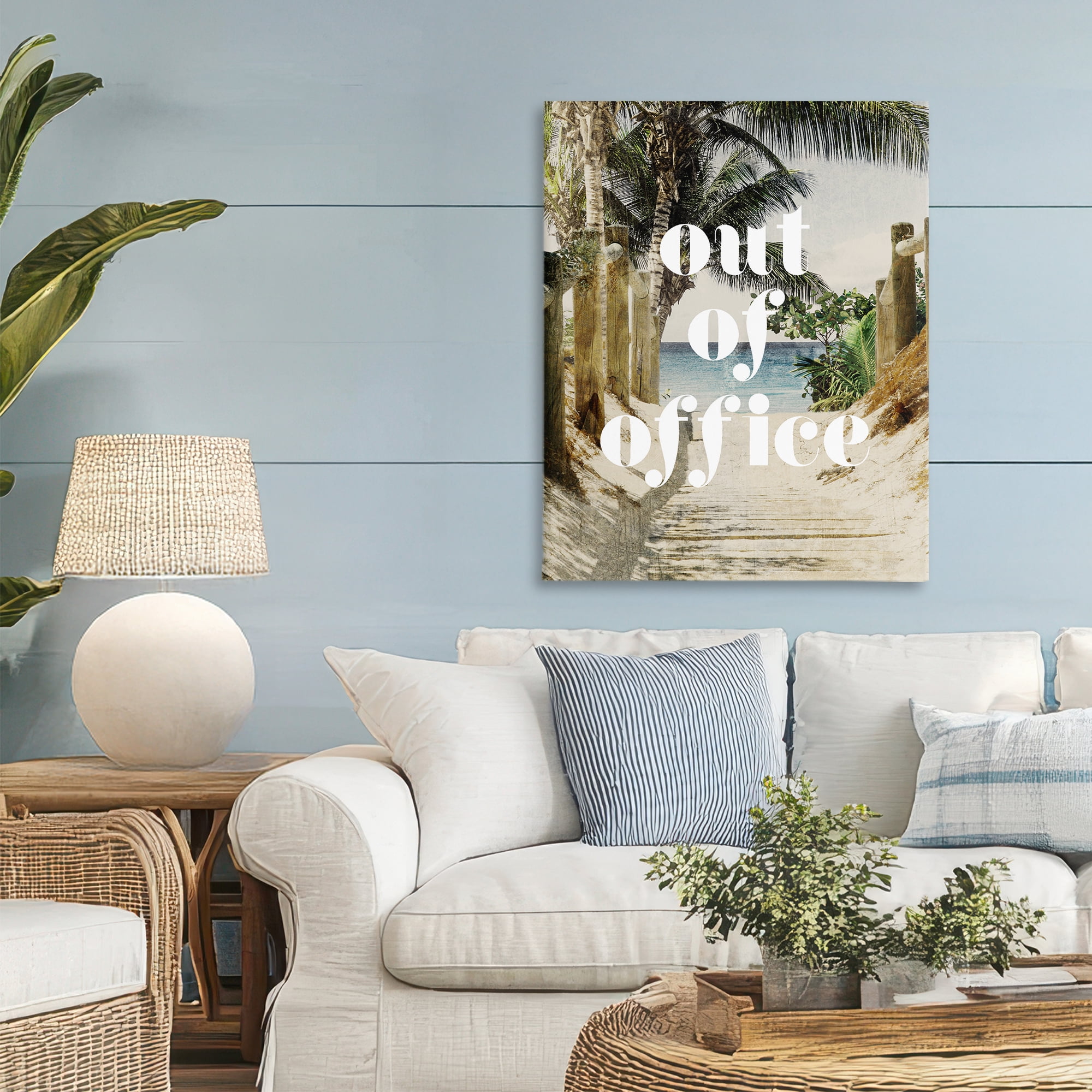 Out of Office Beach Path Canvas Wall Art, design by Lil' Rue