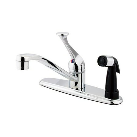 UPC 663370054297 product image for Elements of Design Single Handle Centerset Kitchen Sink Faucet with Deck Side Sp | upcitemdb.com