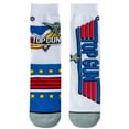 thumbnail image 5 of ODD SOX Top Gun Pilot Split Crew Socks White 80s Movie-Themed Socks Size Large for Men & Women Cool, 5 of 6