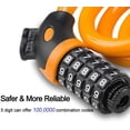 thumbnail image 3 of Bicycle Lock, Bicycle Chain Locks with 5 Digit Codes Resettable Combination Bicycle Cable Lock for Bicycle, Motorcycle, Door, Pushchair, BBQ, Luggage(Yellow), 3 of 6
