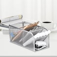 thumbnail image 5 of Lksixu Metal Mesh Desk Organizer, 5-Layer Pencil Container Stationery Holder, Small Desktop Pen Storage Rack, Multi-Purpose Makeup Brushes Storage Box for Home Office, 5 of 7