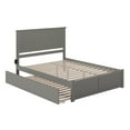 thumbnail image 2 of AFI Nantucket Queen Wood Platform Bed with Headboard Footboard & Twin XL Trundle, Grey, 2 of 9
