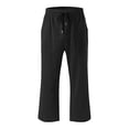 thumbnail image 6 of Capris for Women Casual Summer Loose Comfy Drawstring Wide Leg Capri Pants with Pockets, 6 of 6