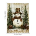 thumbnail image 3 of 70.9x59 in Christmas Snowman Shower Curtain, Waterproof Polyester Holiday Bathroom Decor, Festive Xmas Themed Curtain with Snowflakes/Christmas Tree, Multiple Styles Toilet Partition Curtain, 3 of 6