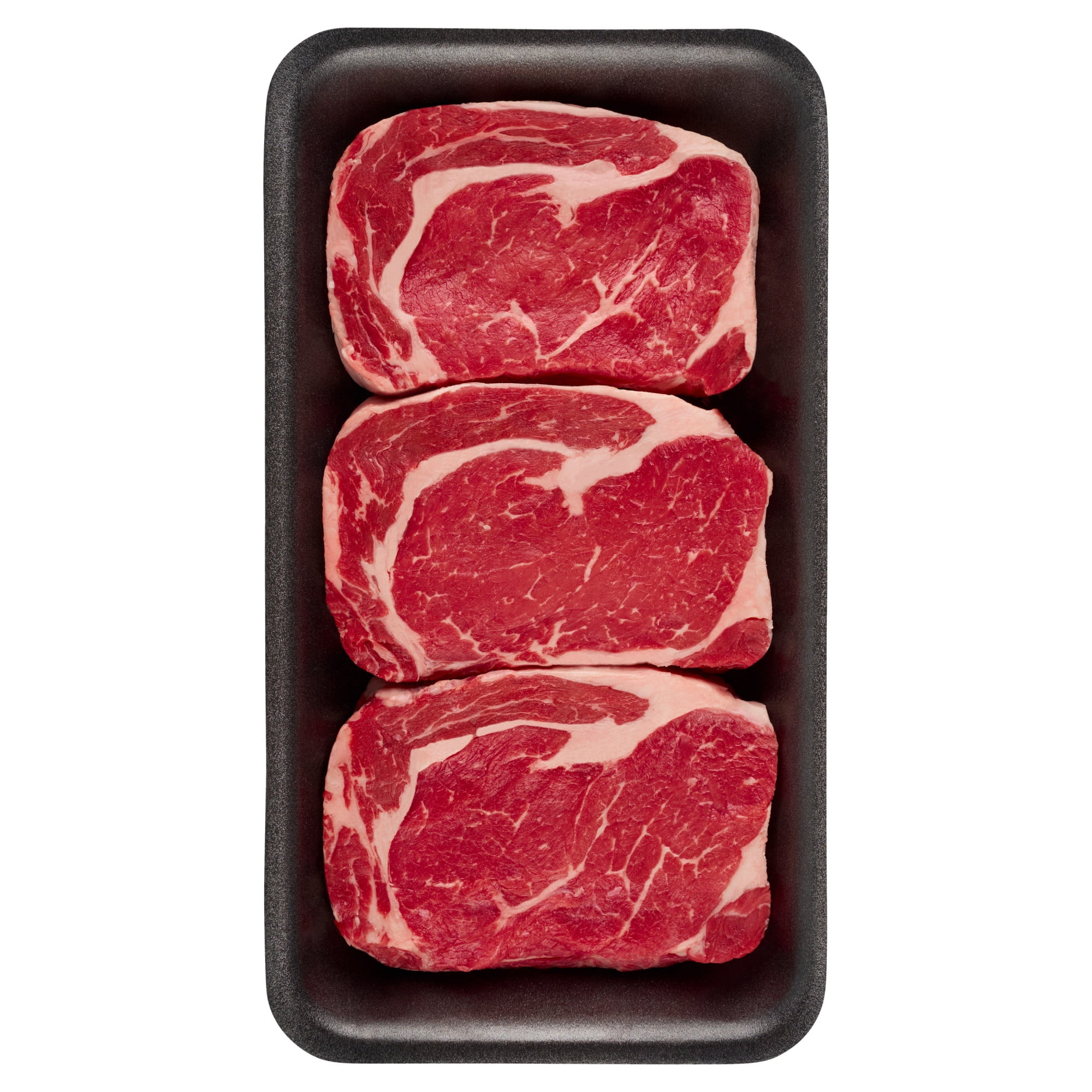 Ribeye Steak, Choice Angus Beef, 3 Per Tray, Family Pack, 2.26 - 4.0 lb