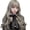 A, variant on Anime Cospaly Wig Female Long Hair Fluffy Fashion Makeup Fake Hair Harajuku Large Wavy Long Curly Hair Full Head Cover - Granny Gray