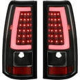 thumbnail image 2 of HOUGEET Tail Lights Assembly Set Compatible ith 2003-2006 Chevy Silverado 1500 2500 Rear Brake Lamp Pair Left+Right W/LED Black GM2800161 GM2801161, 2 of 9