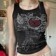 thumbnail image 2 of Señoras europeas y americanas Sexy Sling recortada Bottoming Slim Chaleco Hot Diamond Printing Top Fridja qr1719, 2 of 9