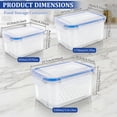 thumbnail image 2 of Toorise 3Pcs 4 in 1 Food Storage Container for Fridge Plastic Fruit Keeper Storage Container with Removable Drain Basket for Picnic Camping Fruit Vegetable, 2 of 11