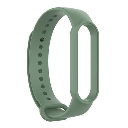 Silicone Smart Watch Strap Wrist Band for Mi Band 6/6 NFC/5 (Light Green)