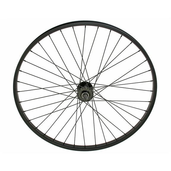 Bike 29 x 30mm Alloy Front Wheel 36 Spoke 14G Black 3/8 Axle Double Wall Black.
