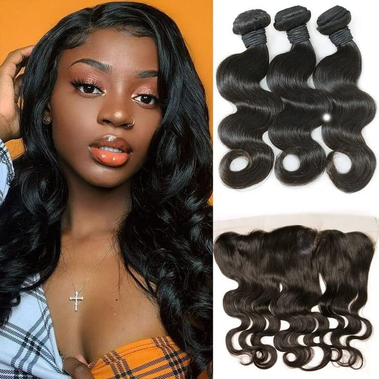 Lace frontal and 3 bundles cheap