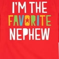 thumbnail image 3 of Instant Message - I'm The Favorite Nephew - Toddler And Youth Long Sleeve Graphic T-Shirt, 3 of 6