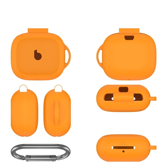 Silicone Protective Case for Beats Powerbeats Pro 2 Headphones , Dustproof Cover Skin, Anti-Scratch Shockproof Charging Case Sleeve with Keychain Hook