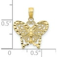 thumbnail image 3 of 10K Diamond-cut Butterfly Pendant Yellow Gold Material Radiant Flawless Vibrant Designed for those who cherish timeless beauty, 3 of 3