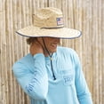 thumbnail image 5 of Panama Jack Straw Men's Sun Hat - Fish Flag Lifeguard, Adjustable Chin Cord, Inner Elasticized Sweatband, 5 1/4" Big Brim (Red, Small/Medium), 5 of 5