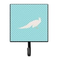 thumbnail image 1 of White Peacock Peafowl Blue Check Leash or Key Holder, 1 of 1