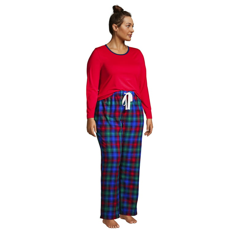 Women's Knit Pajama Set Long Sleeve T-Shirt and Pants