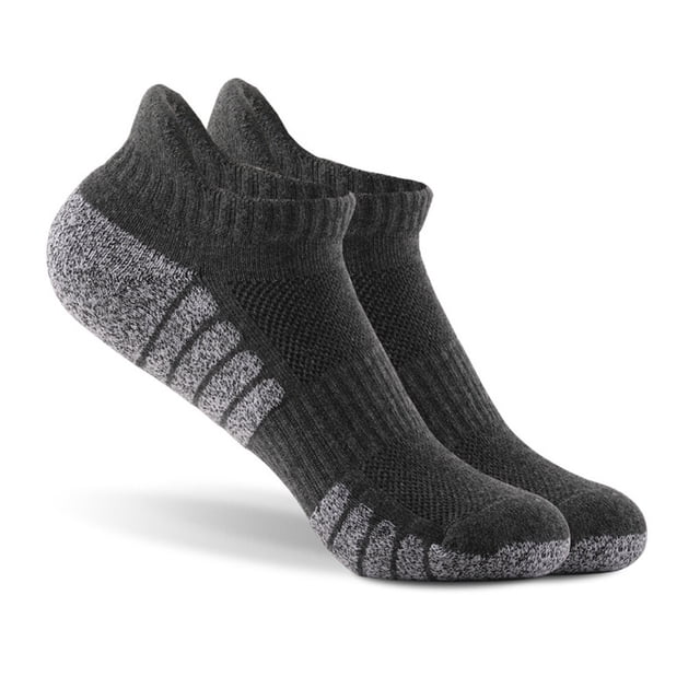 Sonducket 1 par de calcetines tobilleros de algodón, pie deportivo, adultos, niños, regalos de cumpleaños, gris oscuro M Type3 NO3