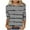 Gray, variant on IROINNID Deals Ladies Long Sleeve T Shirts Printed Loose T-shirt Mid-length 3/4 Sleeves Blouse Round Neck Lounge Tops,Pink