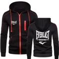 thumbnail image 5 of Nuevo EVERLAST, ropa deportiva de otoño e invierno para hombre, Sudadera con capucha sencilla a la moda con cremallera, chaqueta lisa, ropa deportiva estampada para hombre, top informal cálido, 5 of 5