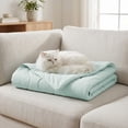 thumbnail image 4 of Cififendec All Season Pet Cooling Blanket, 35"×25", Lightweight Air Conditioner Quilt for Dog Cat Indoor Sofa Bed Summer Cool Sleeping Cover, 4 of 5