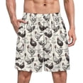 thumbnail image 1 of NICKSUN Shorts de Pyjama Amusants pour Hommes, Bas de Pyjama Courts Doux avec Poches, Coq Rétro, 5TG, 1 of 6