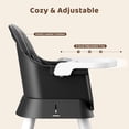 thumbnail image 6 of AILEEKISS 8-in-1 Baby High Chair, Toddler Booster Seat with Dishwasher-Safe Tray, Black, 6 of 12