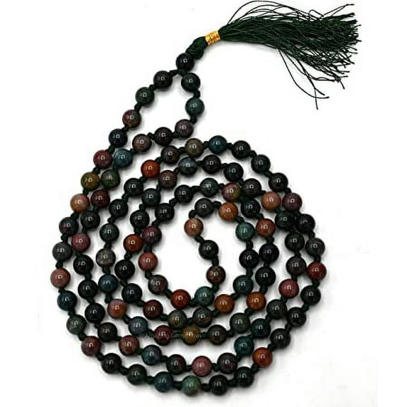 Bloodstone Mala Beads 108 Buddhist Prayer Beads Japamala Hand Knotted