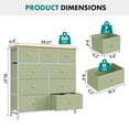 thumbnail image 6 of CONCETTA 9-Drawer Fabric Dresser Storage Chest for Bedroom, Closet, Storage Furniture for Adults, Light Green, 6 of 7