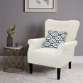thumbnail image 2 of Spirit up Art 31.5" Wide Fabric Tufted Armchair in White, 2 of 8