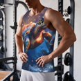 thumbnail image 5 of Gukieu Night Sky Turtle Print Men's Quick Dry Fitness Vest, Round Neck Sleeveless Fitness Bodybuilding Top-4X-Large, 5 of 7