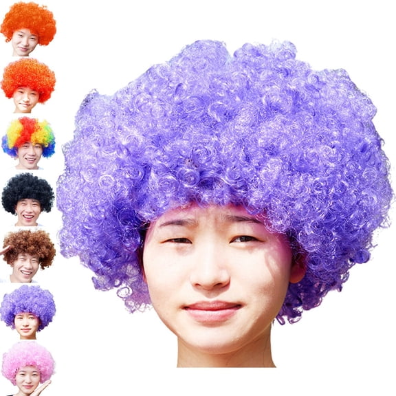 Bmisegm Curly Headband Wig Carnival Colorful Clown Curly Wig Fascinator Headband Funny Wacky Party Headband Wigs One Size