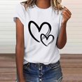 thumbnail image 4 of Goodtrade8 Shirts for Womens Valentines Cute Plus Size Valentines for Women Clothes Graphic for Girlfriend Short Sleeve Pullover Womens Tshirts, 4 of 6