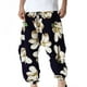 thumbnail image 1 of Pantalones bombachos de cintura media con estampado retro para hombre, informales, a la moda, de algodón, 1 of 9