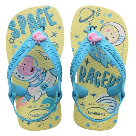 Havaianas Baby Peppa Pig Flip Flop Sandals, Beige, Size 8 Baby