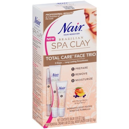 UPC 022600296164 product image for Nair Brazilian Spa Clay Total Care Face Trio Hair Remover | upcitemdb.com