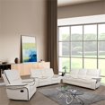 thumbnail image 2 of Pemberly Row 3-Piece Modern Leather Recliner Sofa Set in White, 2 of 6
