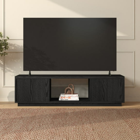 Dorian Rectangular TV Stand for TV's up to 65" in Black Grain