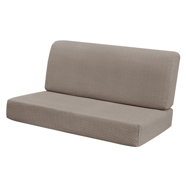 yuksok RV Dinette Cushion Covers Easy Fitted Elastic RV Stretch Sofa Seat Slipcover Khaki