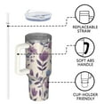 thumbnail image 4 of OBREWU Pioneer Flower Tumbler with Handle and Lid,Pioneer Flower 40oz Double Wall Vacuum Insulated Tumbler,Cups Gift for Women and Men, 4 of 7