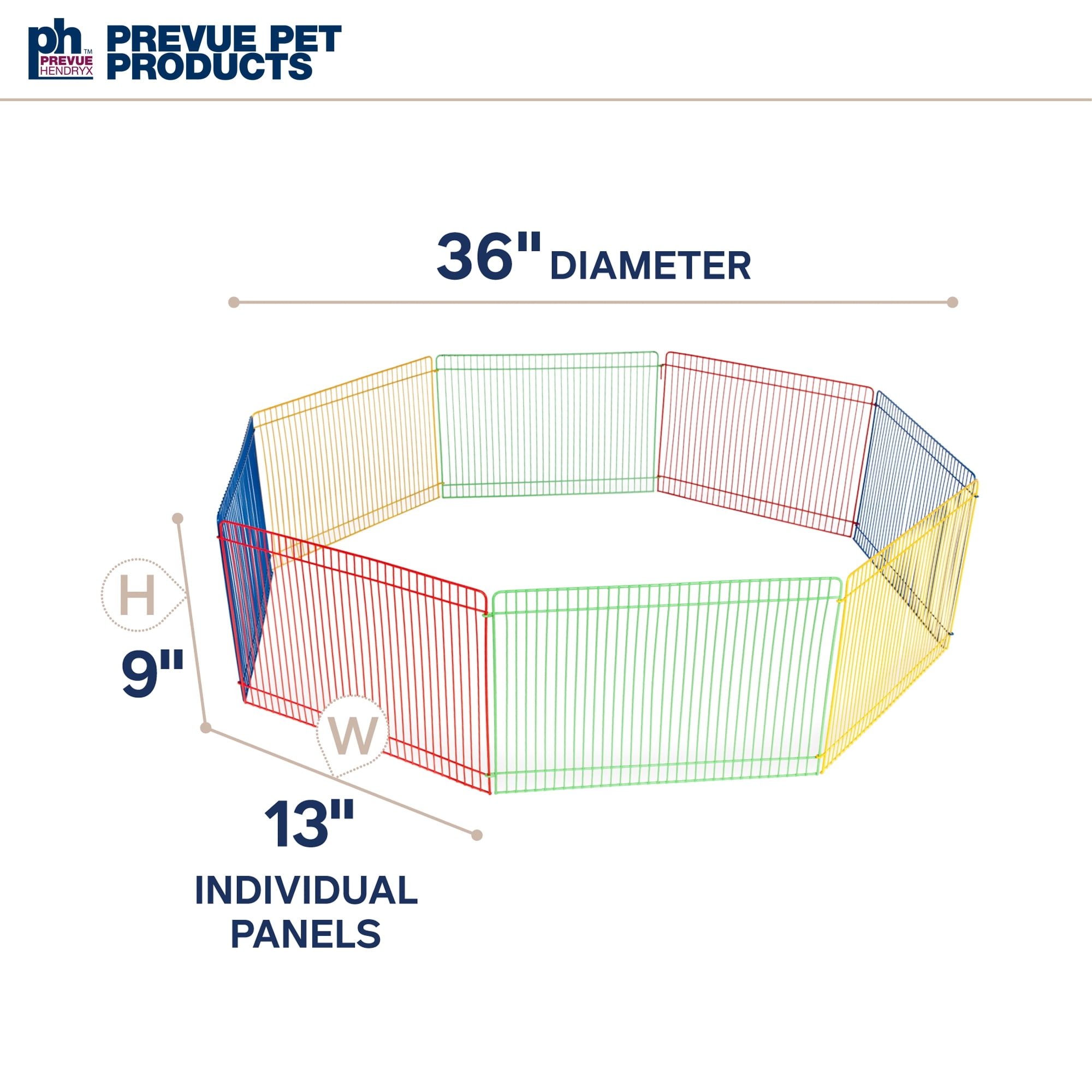 Prevue Pet Products Multi-Color 8-Panel Small Animal Pet Playpen