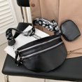 thumbnail image 4 of Bolso para tarjetas pecho DQrwqpou PU mujer Riñonera Correa ajustable cruzado con pequeña y hombro elegante tipo cartera doble, 4 of 9