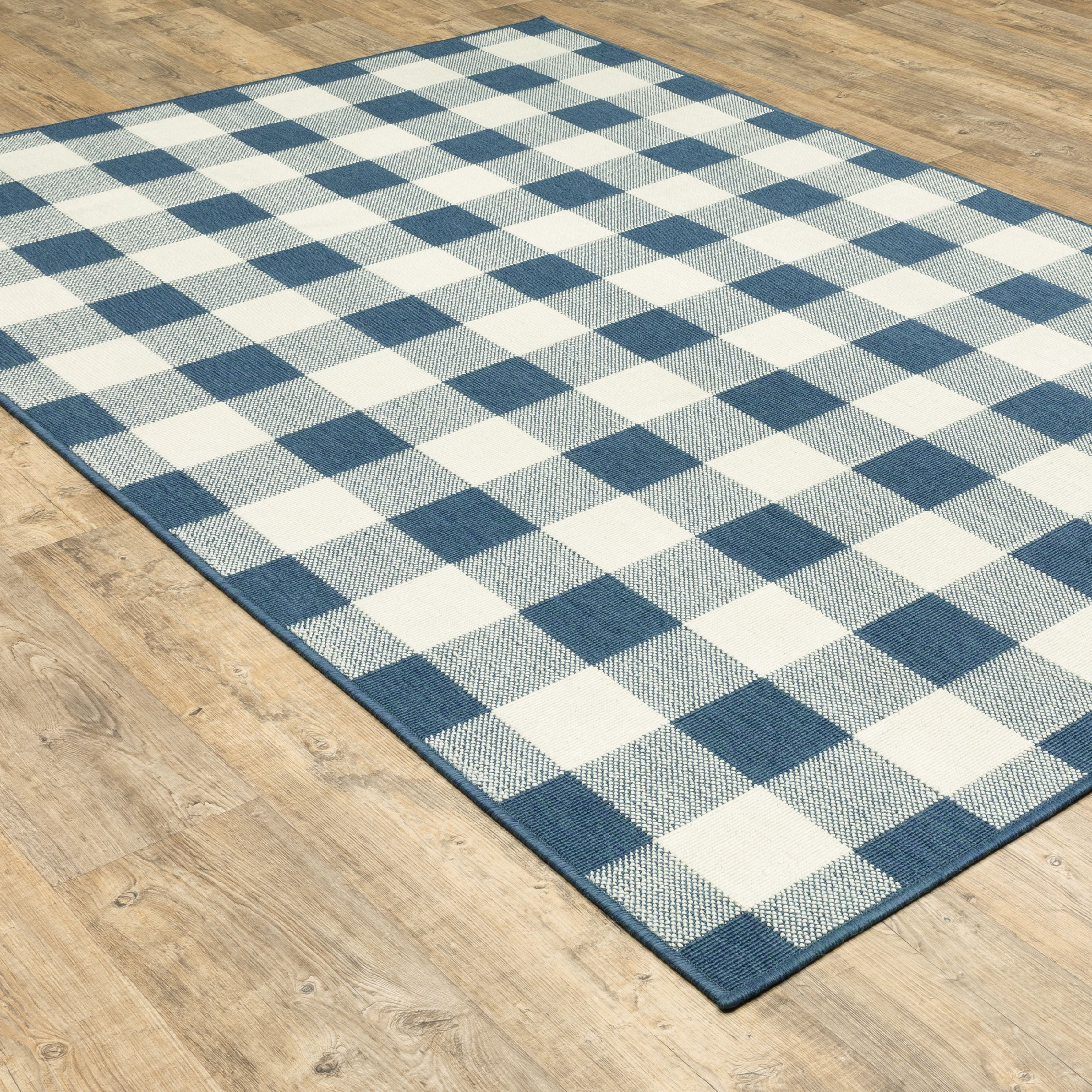 Avalon Home Mackinaw Gingham Check Indoor/Outdoor Area Rug
