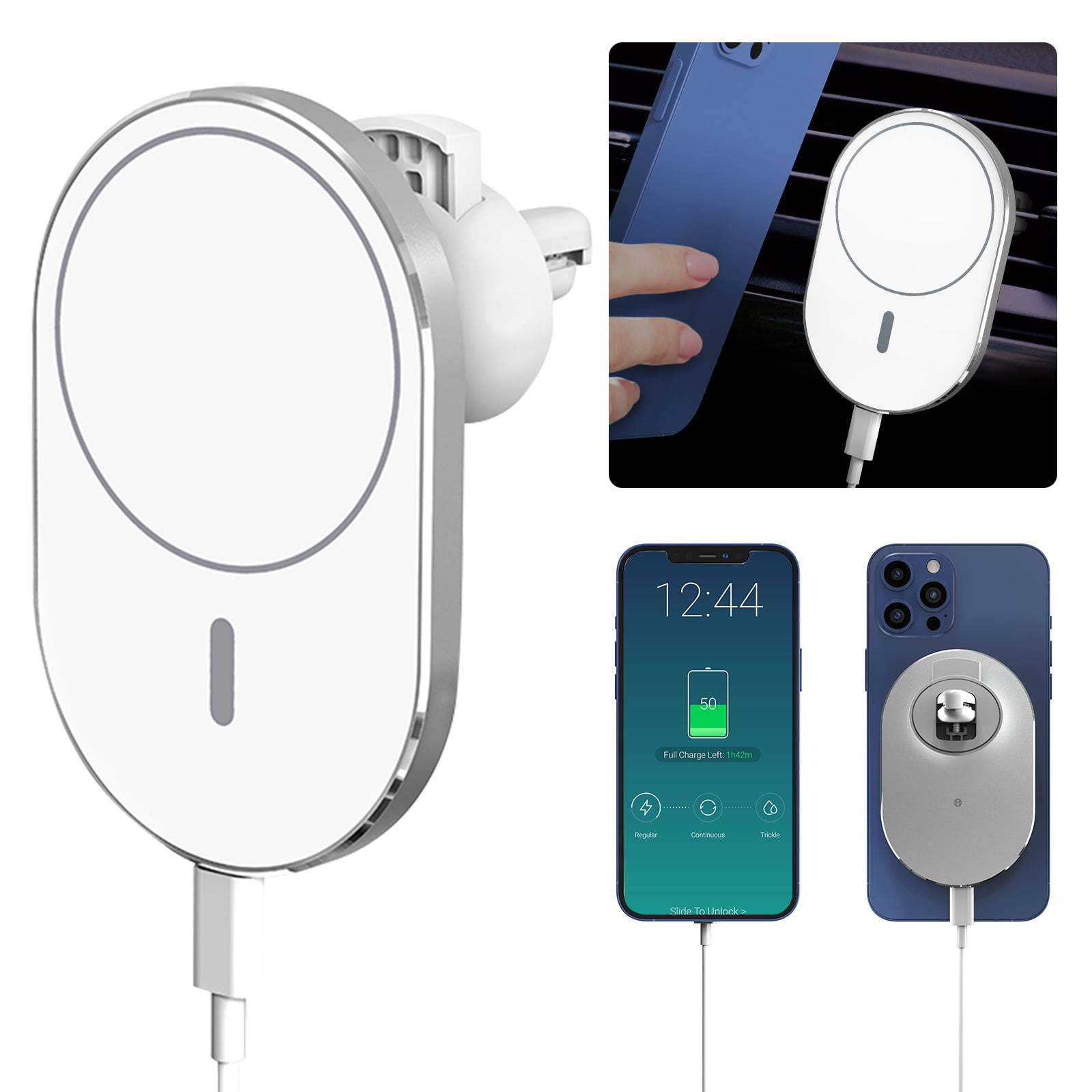 15W Qi Magnetic Wireless Car Charger Holder Bracket For iPhone 12 Pro Samsung S9 