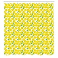 thumbnail image 3 of Ambesonne Fruit Shower Curtain, Repeating Citrus Plant Orange, 69"Wx84"L, Yellow Green White, 3 of 5